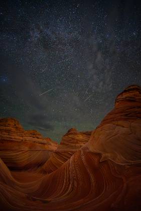 Perseids Metro Shower Perseid meteor shower seen at The Wave in Coyote Buttes North